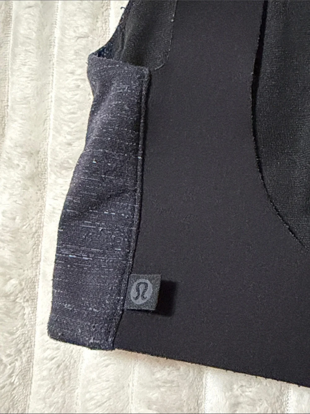 lululemon athletica navy black textured sports bra